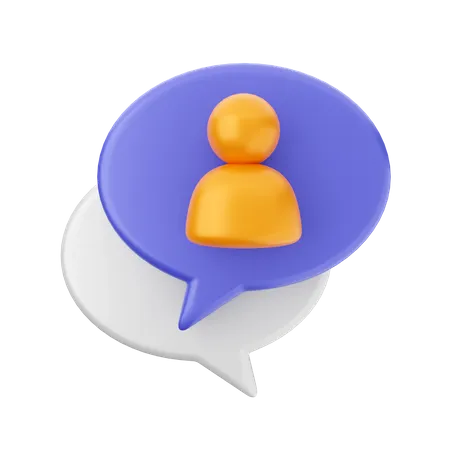 Chat user  3D Icon