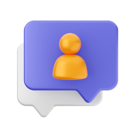Chat User  3D Icon