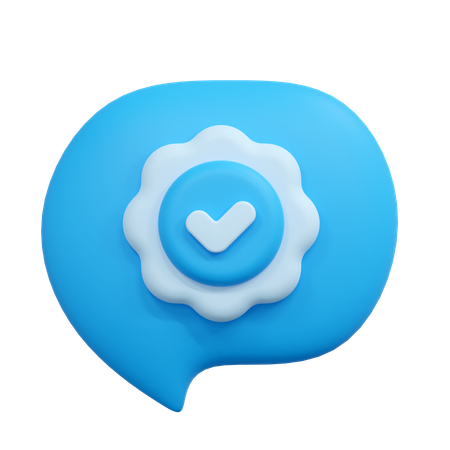 Chat verification  3D Icon
