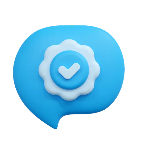 Chat Verification 3D Icon