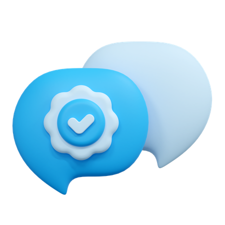 Chat verification  3D Icon