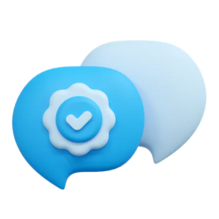 Chat Verification 3D Icon