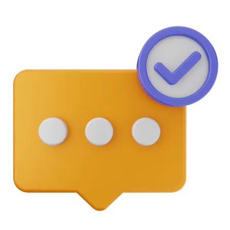 Chat Verification  3D Icon