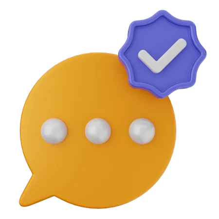 Chat Verification  3D Icon