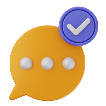 Chat Verification  3D Icon