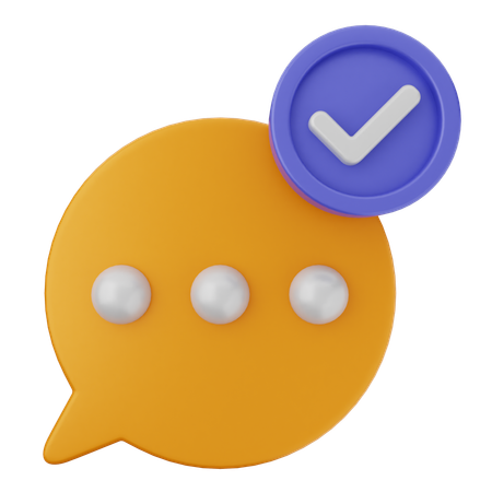 Chat Verification  3D Icon