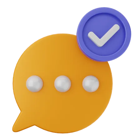 Chat Verification  3D Icon