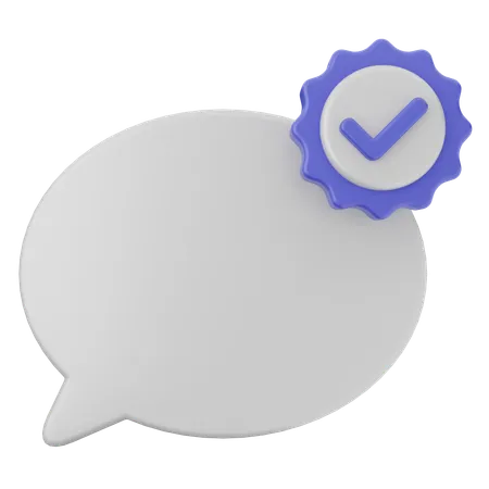 Chat Verification  3D Icon