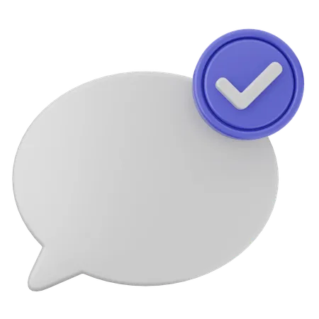 Chat Verification  3D Icon