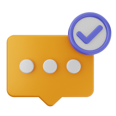 Chat Verification  3D Icon