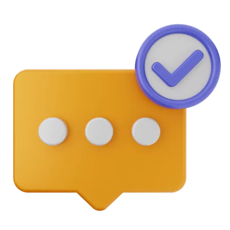 Chat Verification  3D Icon