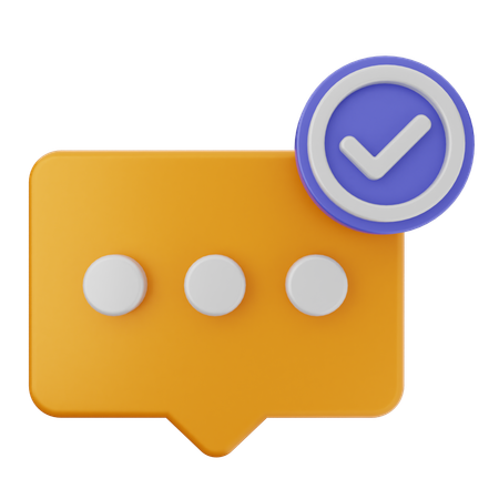 Chat Verification  3D Icon