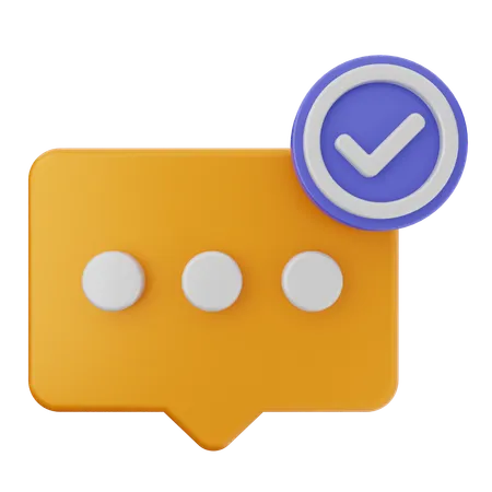 Chat Verification  3D Icon