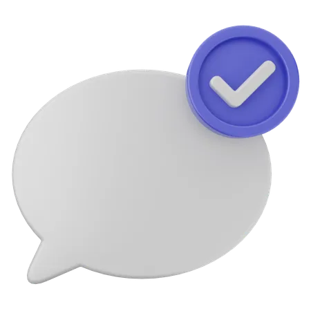 Chat Verification  3D Icon