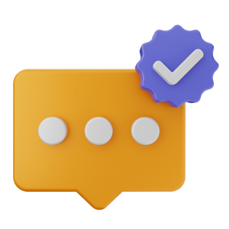 Chat Verification  3D Icon