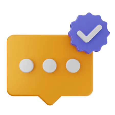 Chat Verification  3D Icon