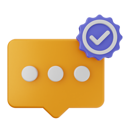 Chat Verification  3D Icon