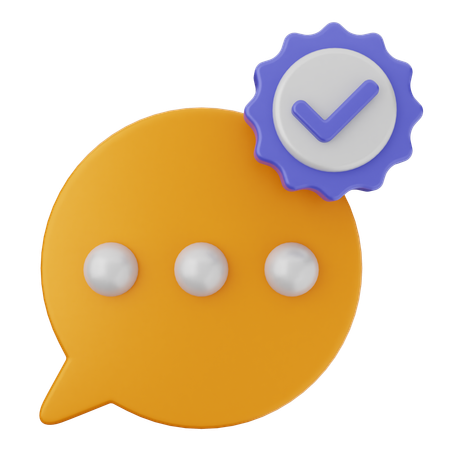 Chat Verification  3D Icon