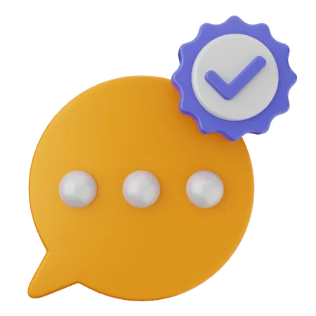 Chat Verification  3D Icon