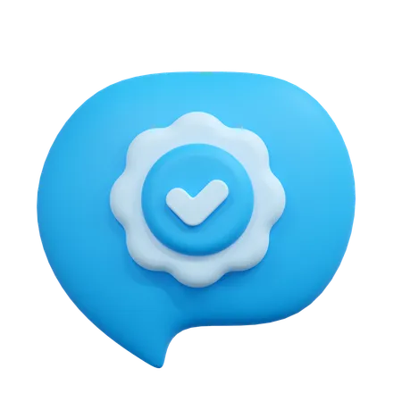 Chat verification  3D Icon