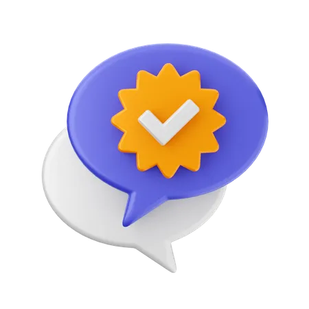 Chat Verification  3D Icon