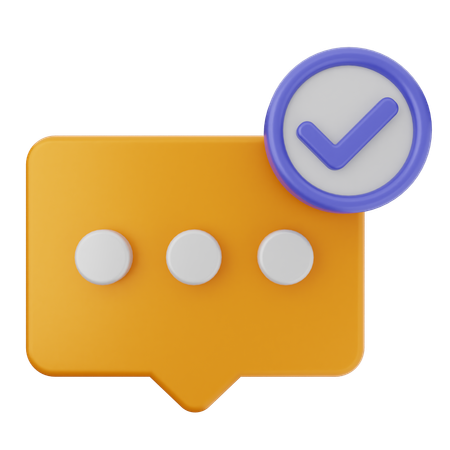 Chat-Verifizierung  3D Icon