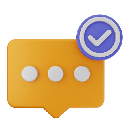 Chat-Verifizierung  3D Icon