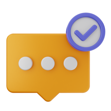 Chat-Verifizierung  3D Icon