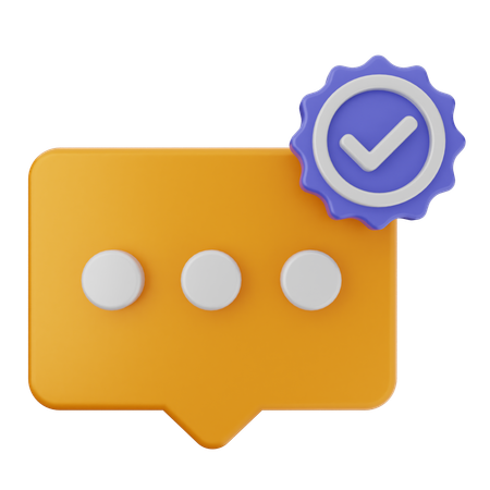 Chat-Verifizierung  3D Icon