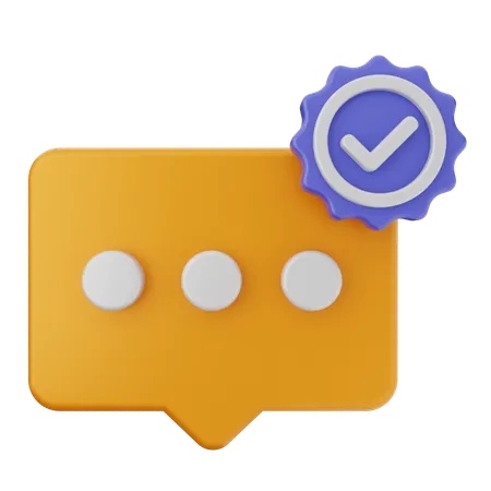 Chat-Verifizierung  3D Icon