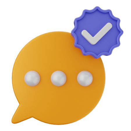 Chat-Verifizierung  3D Icon