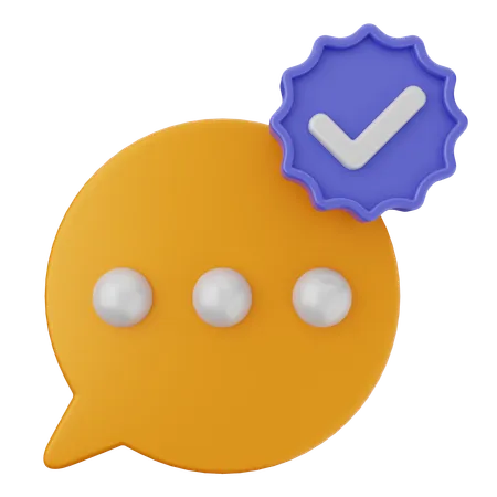 Chat-Verifizierung  3D Icon