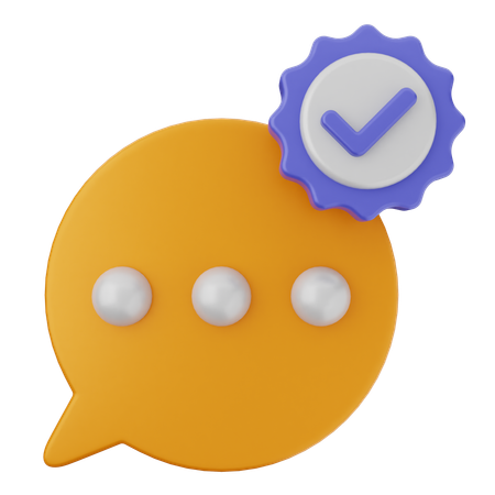 Chat-Verifizierung  3D Icon