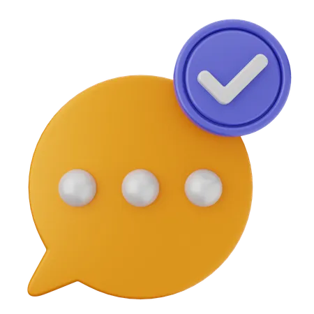 Chat-Verifizierung  3D Icon