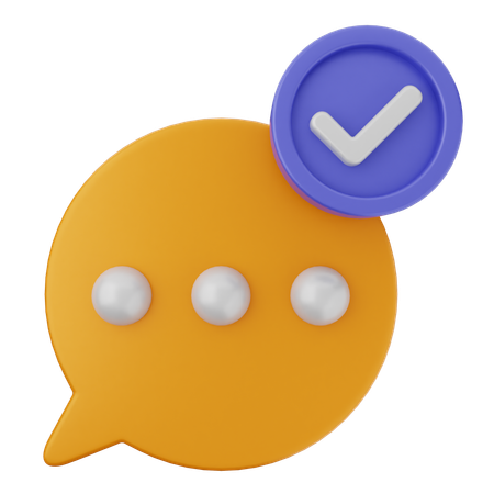 Chat-Verifizierung  3D Icon