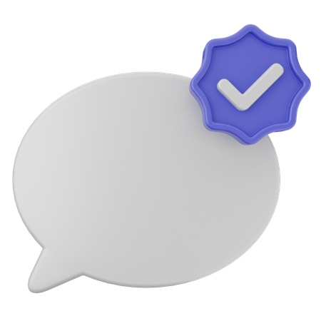 Chat-Verifizierung  3D Icon