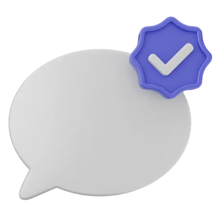 Chat-Verifizierung  3D Icon