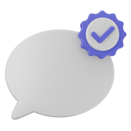 Chat-Verifizierung  3D Icon