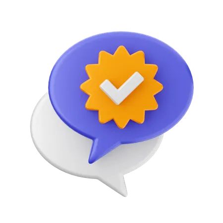 Chat-Verifizierung  3D Icon