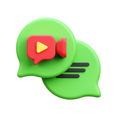 Chat vidéo  3D Icon