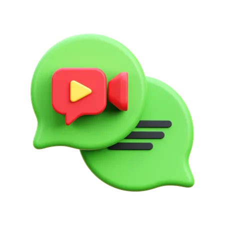 Chat vidéo  3D Icon