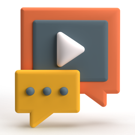 Chat vidéo  3D Icon