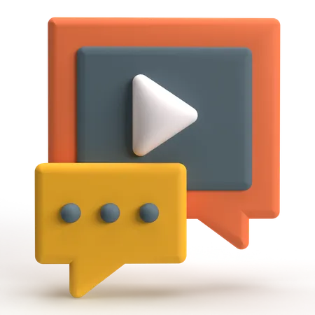 Chat vidéo  3D Icon