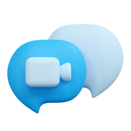 Chat vidéo  3D Icon