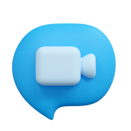 Chat vidéo  3D Icon