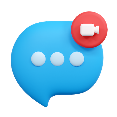 Chat vidéo  3D Icon