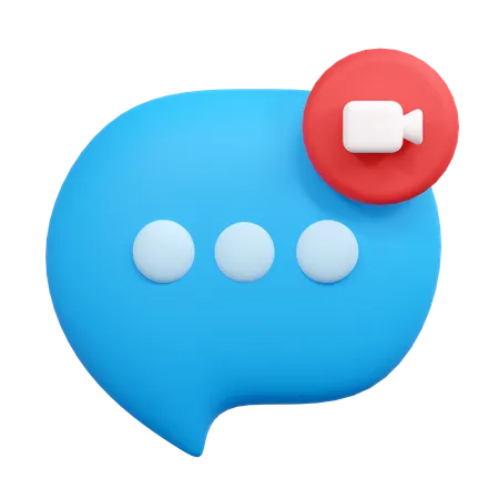 Chat vidéo  3D Icon