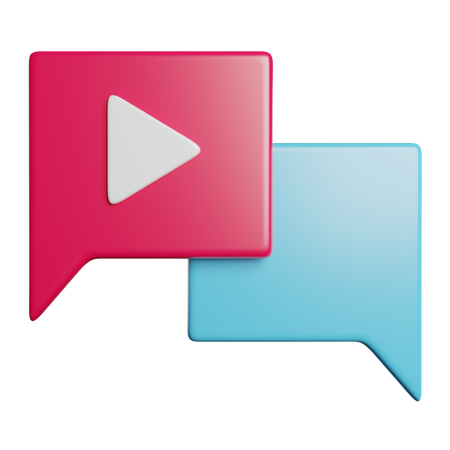 Chat vidéo  3D Icon