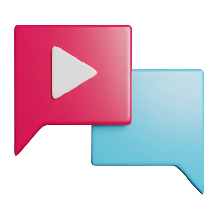 Chat vidéo  3D Icon