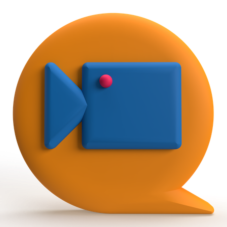 Chat vidéo  3D Icon